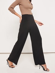 Lipsy Black Tall High Waist Wide Leg Jersey Trousers - Image 4 of 4