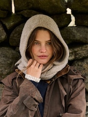 The Set Knitted Scarf with Hood Mink - Image 3 of 8