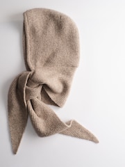 The Set Knitted Scarf with Hood Mink - Image 5 of 8