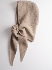 The Set Knitted Scarf with Hood Mink - Image 6 of 8