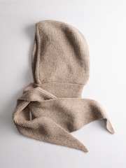 The Set Knitted Scarf with Hood Mink - Image 8 of 8