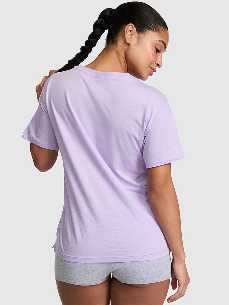 Victoria's Secret Pink Lilac Purple Crush Longline Pyjama Top - Image 2 of 2 Victoria's Secret Pink Lilac Purple Crush Longline Pyjama Top - Image 2 of 2