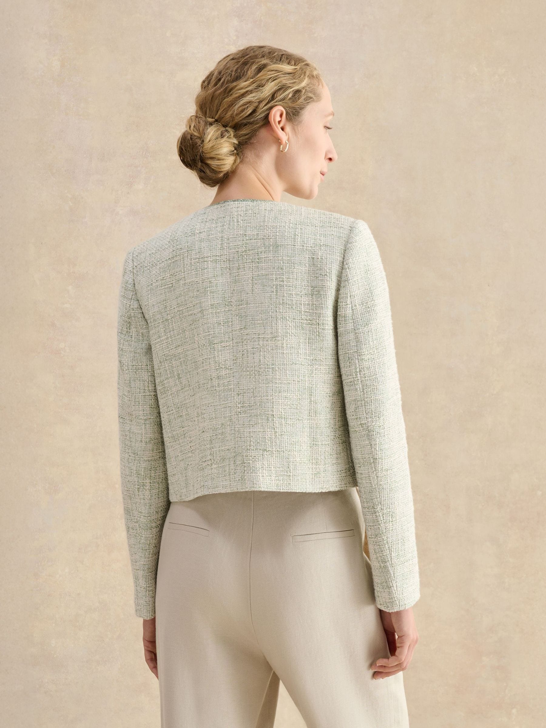 Buy Hobbs Sage Ivory Darcy Tweed Jacket from Next USA