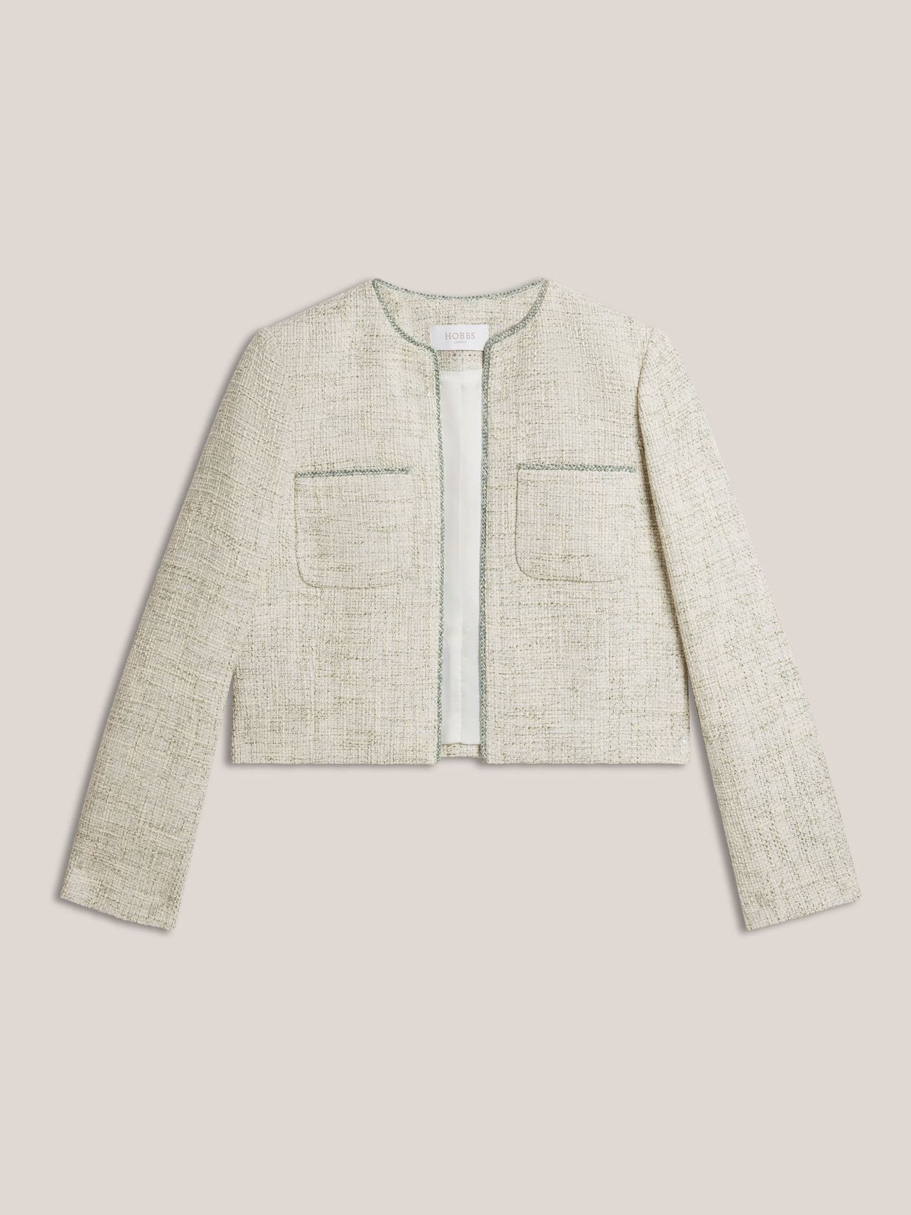 Buy Hobbs Sage Ivory Darcy Tweed Jacket from Next USA
