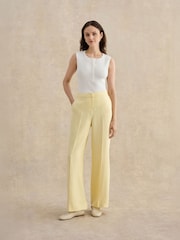 Hobbs Yellow Petite Adalee Trousers - Image 1 of 4