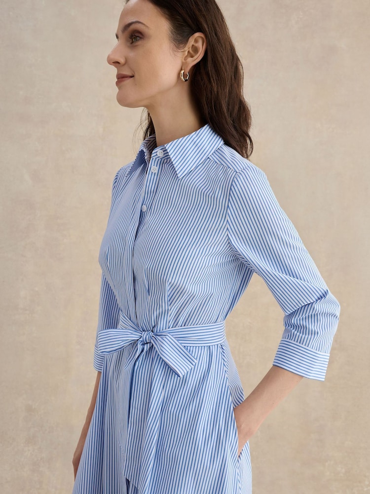 hobbs shirt dress Womens Hobbs Blue Petite Tess Dress US 10