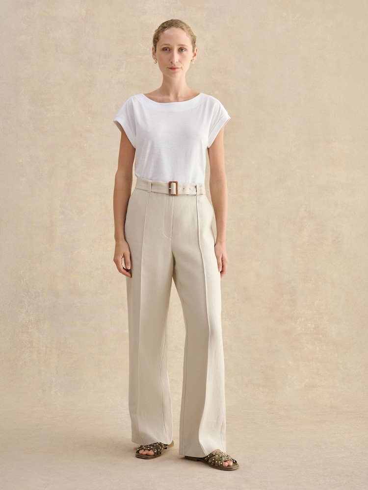Hobbs Natural Petite Zainah Trousers - Image 1 of 4