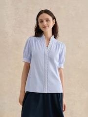 Hobbs Blue Naima Blouse - Image 1 of 4