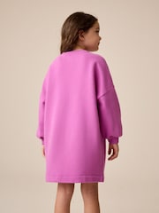 Bright Pink Long Sleeve Sequin Jumper Dress (3-16yrs) - Image 4 of 8