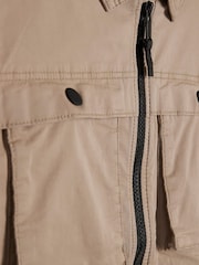 River Island Natural Paper Touch Overshirt - Image 3 of 4