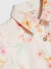 River Island Cream Floral Print Prom Dress - Image 3 of 4