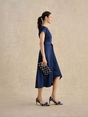 Hobbs Blue Elva Bow Spot Court Shoes - Image 2 of 4