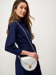 Crew Clothing Mini Leather Satchel Bag - Image 3 of 3