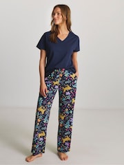 JD Williams Blue Animal Pyjamas Set - Image 1 of 4