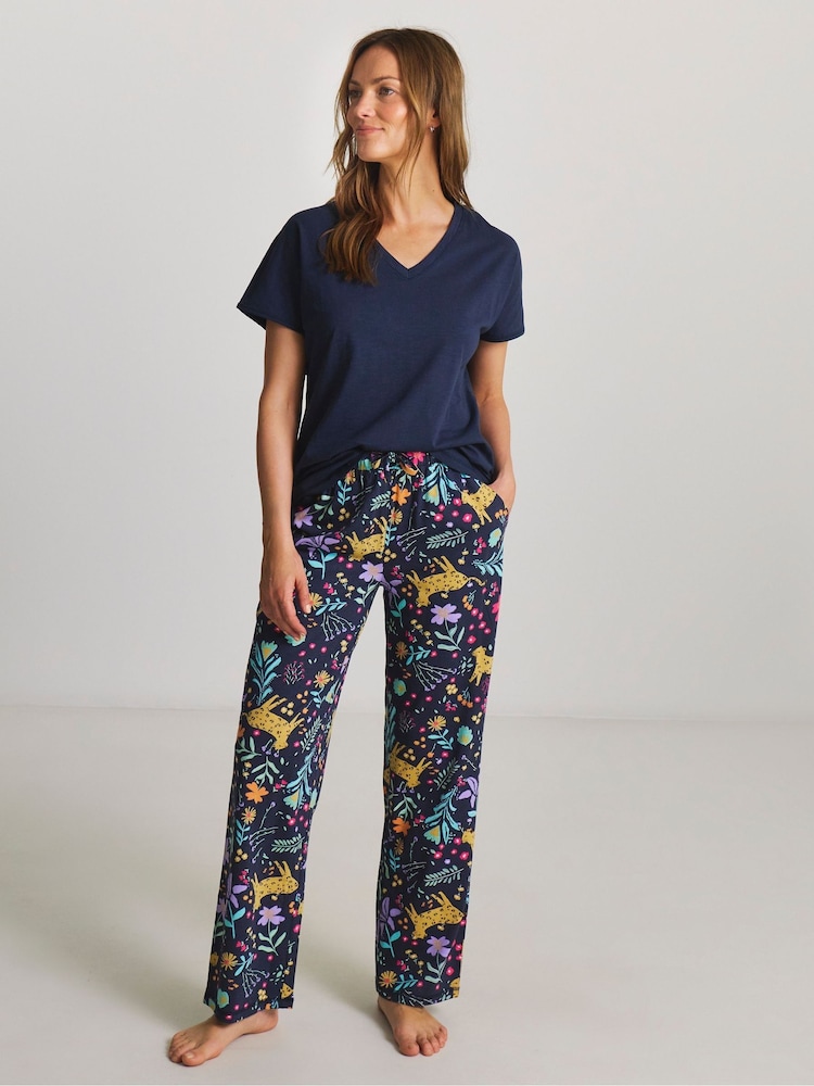 JD Williams Blue Animal Pyjamas Set - Image 1 of 4