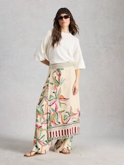 White Stuff Alba Linen Blend Wrap Skirt - Imagen 1 de 6