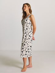 JD Williams White Heart Print Nightie - Image 1 of 3