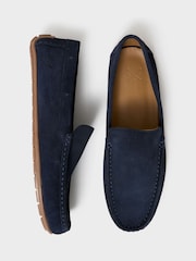 Crew Clothing Blue Suede Drivers Shoes - Image 3 of 4