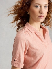 White Stuff Orange Allie Embroidered Short Sleeve T-shirt - Image 4 of 6