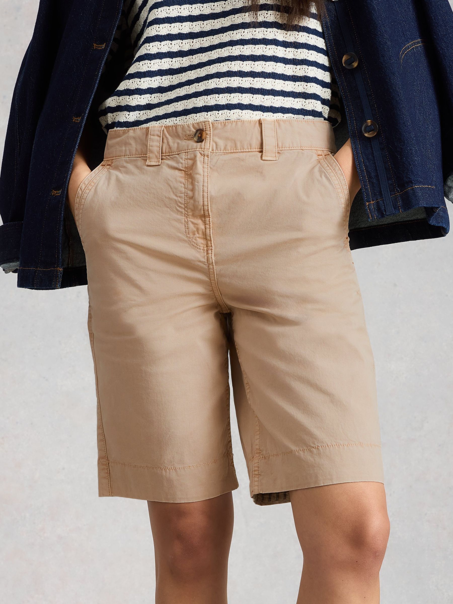 フミカウチダ　チノショートパンツ Buy Natural - White Stuff Heidi Chino Shorts from Next Japan