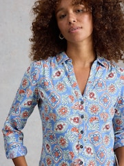 Azul - Camisa de punto Annie de White Stuff - Imagen 4 de 6