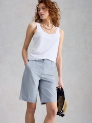 White Stuff Blue Heidi Chino Shorts - Image 1 of 6