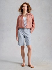 White Stuff Blue Heidi Chino Shorts - Image 4 of 6