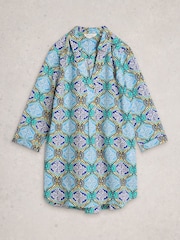 White Stuff Blue Bianca Linen Tunic - Image 5 of 6