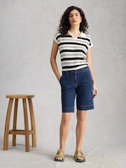 White Stuff Blue Heidi Denim Shorts - Image 2 of 6