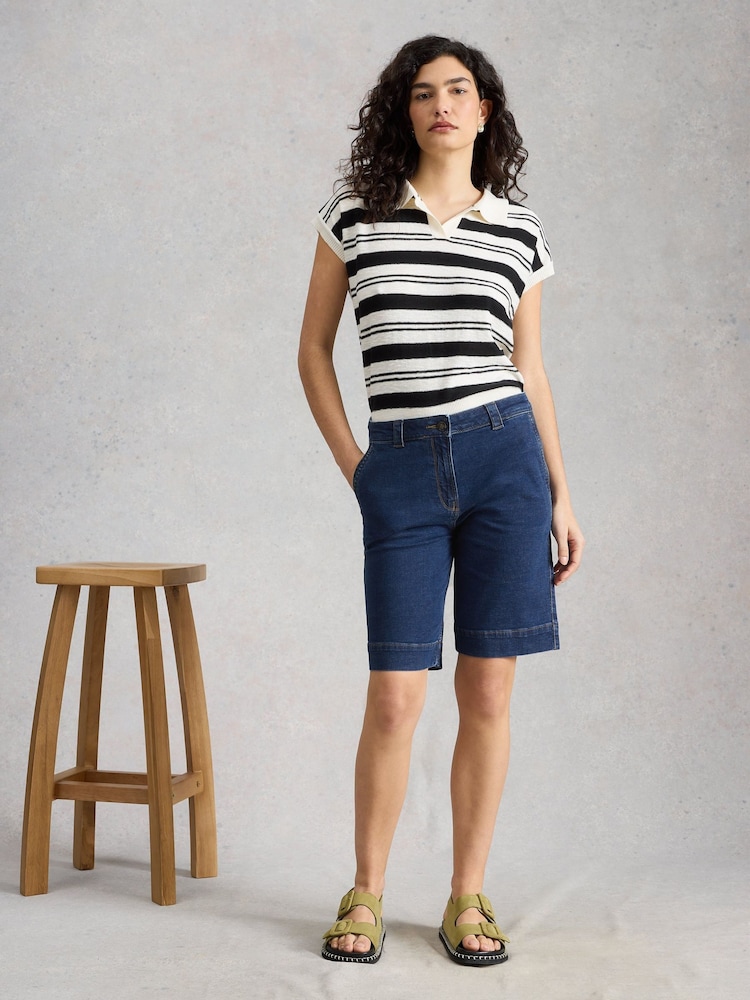 White Stuff Blue Heidi Denim Shorts - Image 2 of 6