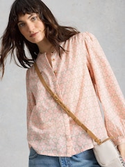 White Stuff Pink Lana Cotton Top - Image 1 of 4