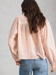 White Stuff Pink Lana Cotton Top - Image 3 of 4