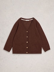 White Stuff Brown Nova Linen Blend Cardigan - Image 5 of 6