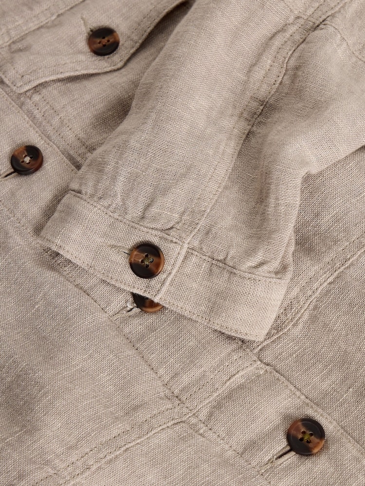 White Stuff Natural Camille Linen Jacket - Image 6 of 6