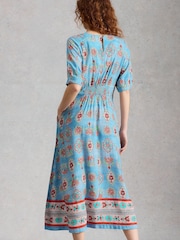 White Stuff Blue Kate Midi Dress - Image 2 of 6