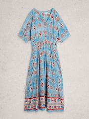 White Stuff Blue Kate Midi Dress - Image 5 of 6