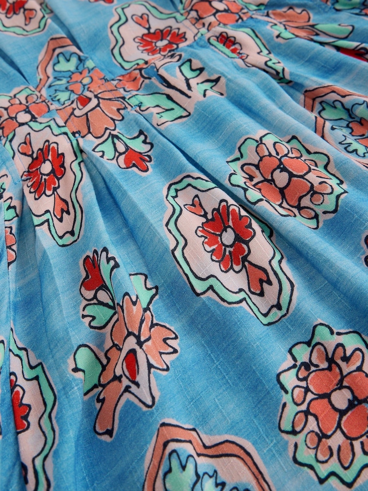 White Stuff Blue Kate Midi Dress - Image 6 of 6