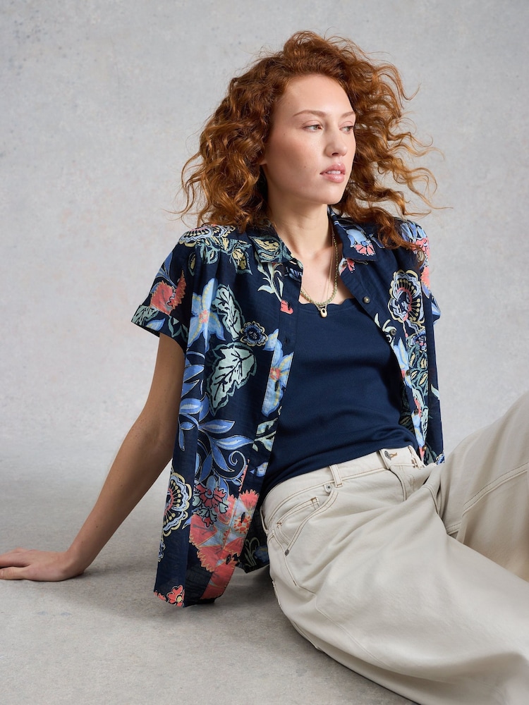 Синий - Рубашка на пуговицах White Stuff Orla - Изображение 1 6