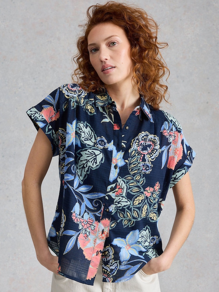 Синий - Рубашка на пуговицах White Stuff Orla - Изображение 2 6