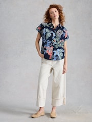 Синий - Рубашка на пуговицах White Stuff Orla - Изображение 4 6