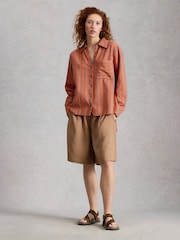 White Stuff Orange Sadie Boyfriend Shirt - Image 3 of 6