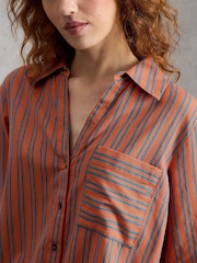 White Stuff Orange Sadie Boyfriend Shirt - Image 4 of 6