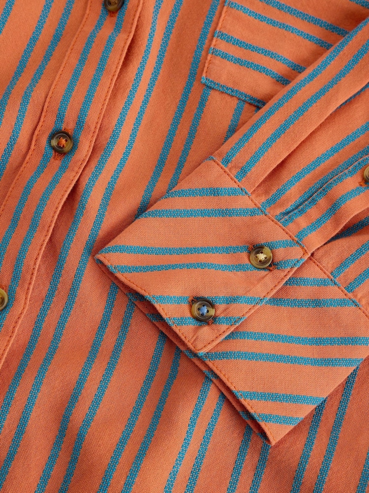 White Stuff Orange Sadie Boyfriend Shirt - Image 6 of 6