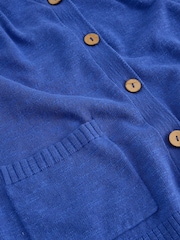 White Stuff Blue Nova Linen Blend Cardigan - Image 6 of 6