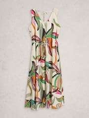 White Stuff Natural Poppy Linen Blend Maxi Dress - Image 5 of 6