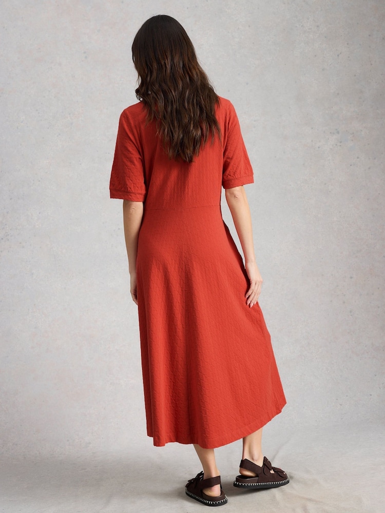 red and white jersey dress Martha Jersey Dress