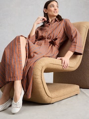 فستان بتصميم قميص Soma من White Stuff - Image 4 of 7