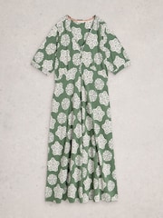 White Stuff Green Megan Jersey Dress - Image 5 of 6