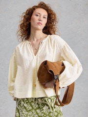 White Stuff Natural Tilly Textured Blouse - Image 1 of 6