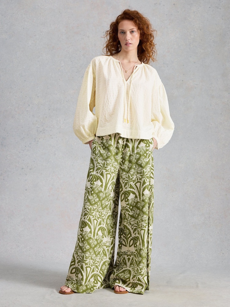 White Stuff Natural Tilly Textured Blouse - Image 2 of 6